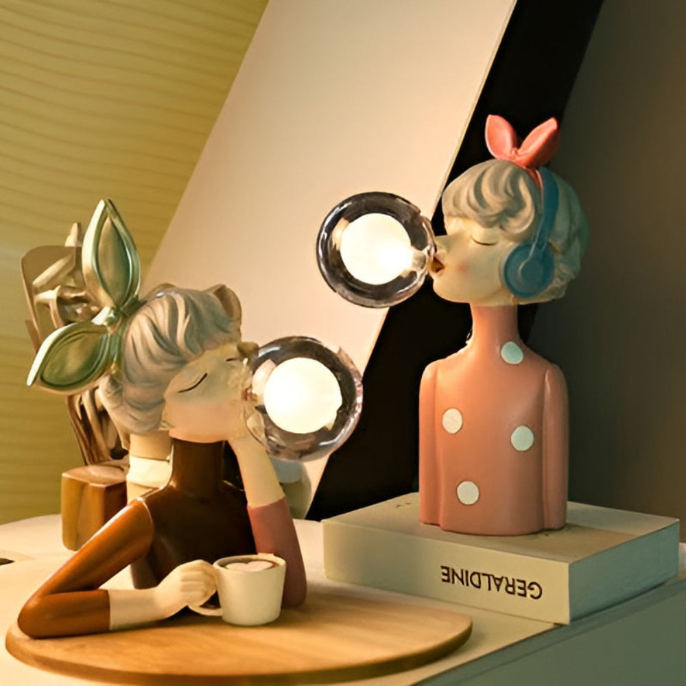 Mosrugs | BubbleFairies Table Lamp – Enchanting Quartet Cartoon Girl Figurine Light
