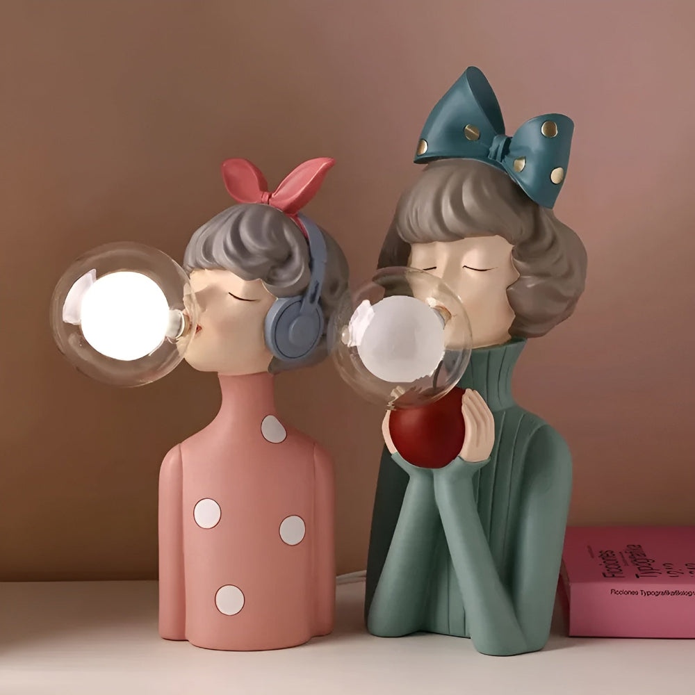 Mosrugs | BubbleFairies Table Lamp – Enchanting Quartet Cartoon Girl Figurine Light