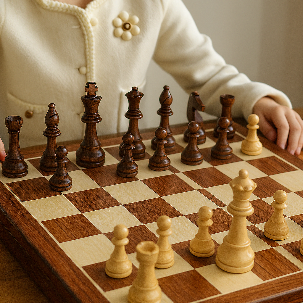 Mosrugs | Wooden Chess Set – Tournament Grade Folding Board with Handcrafted Pieces