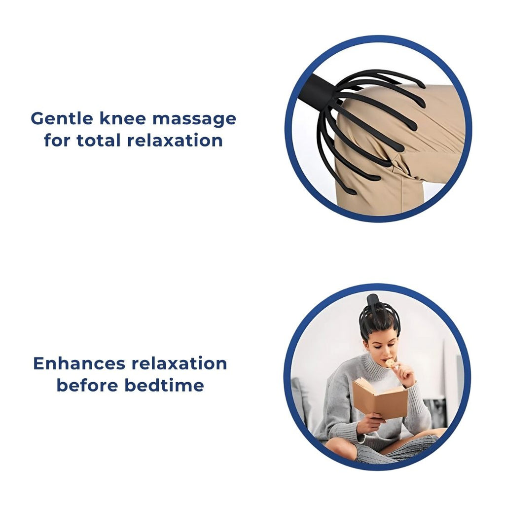 Mosrugs | Smart Electric Octopus Head Massager Machine for Scalp Massage, Stress Relief, Improved Sleep & Multi-Directional Vibration