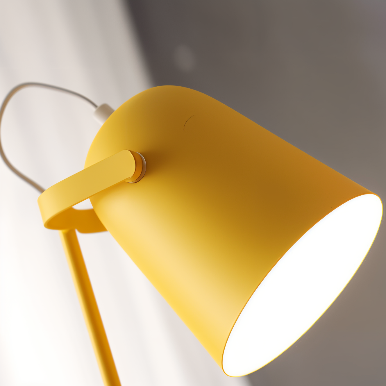 Mosrugs | Macaron Desk Lamp – Nordic Yellow Adjustable Table Lamp for Reading & Study