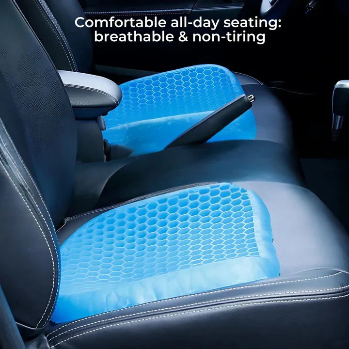 Mosrugs | Cooling Gel Seat Cushion | Breathable, Flexible & Pain Relief for Office Chairs, Cars, and Home Use