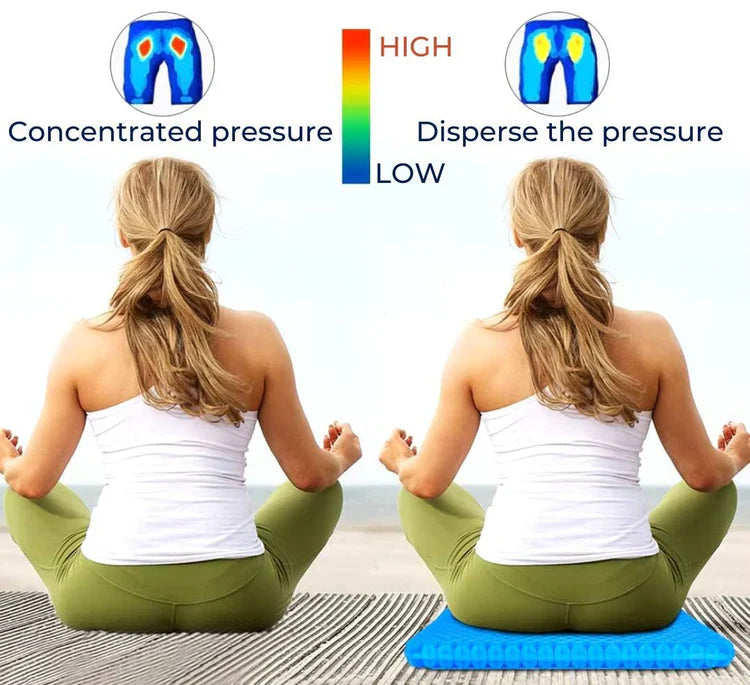 Mosrugs | Cooling Gel Seat Cushion | Breathable, Flexible & Pain Relief for Office Chairs, Cars, and Home Use