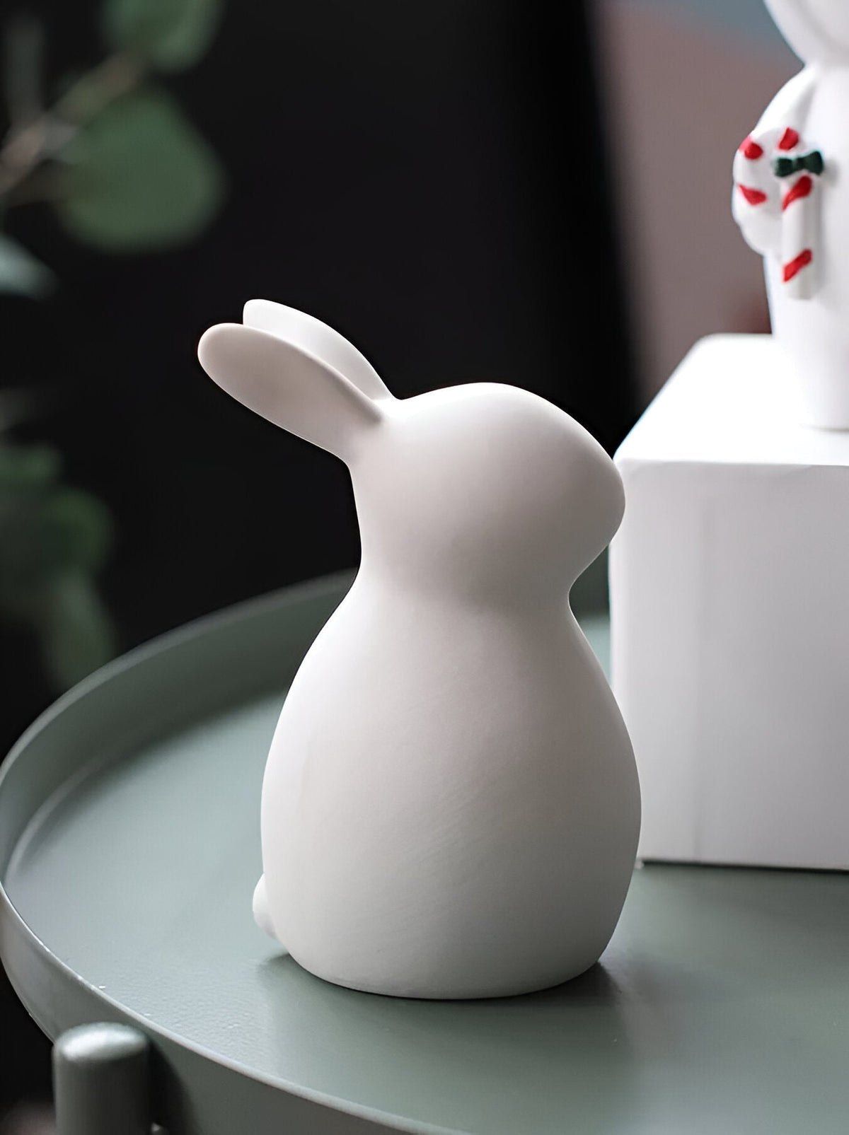 Mosrugs | ConeyBliss Minimalist Ceramic Bunny – Elegant White Easter Rabbit Figurine Decor