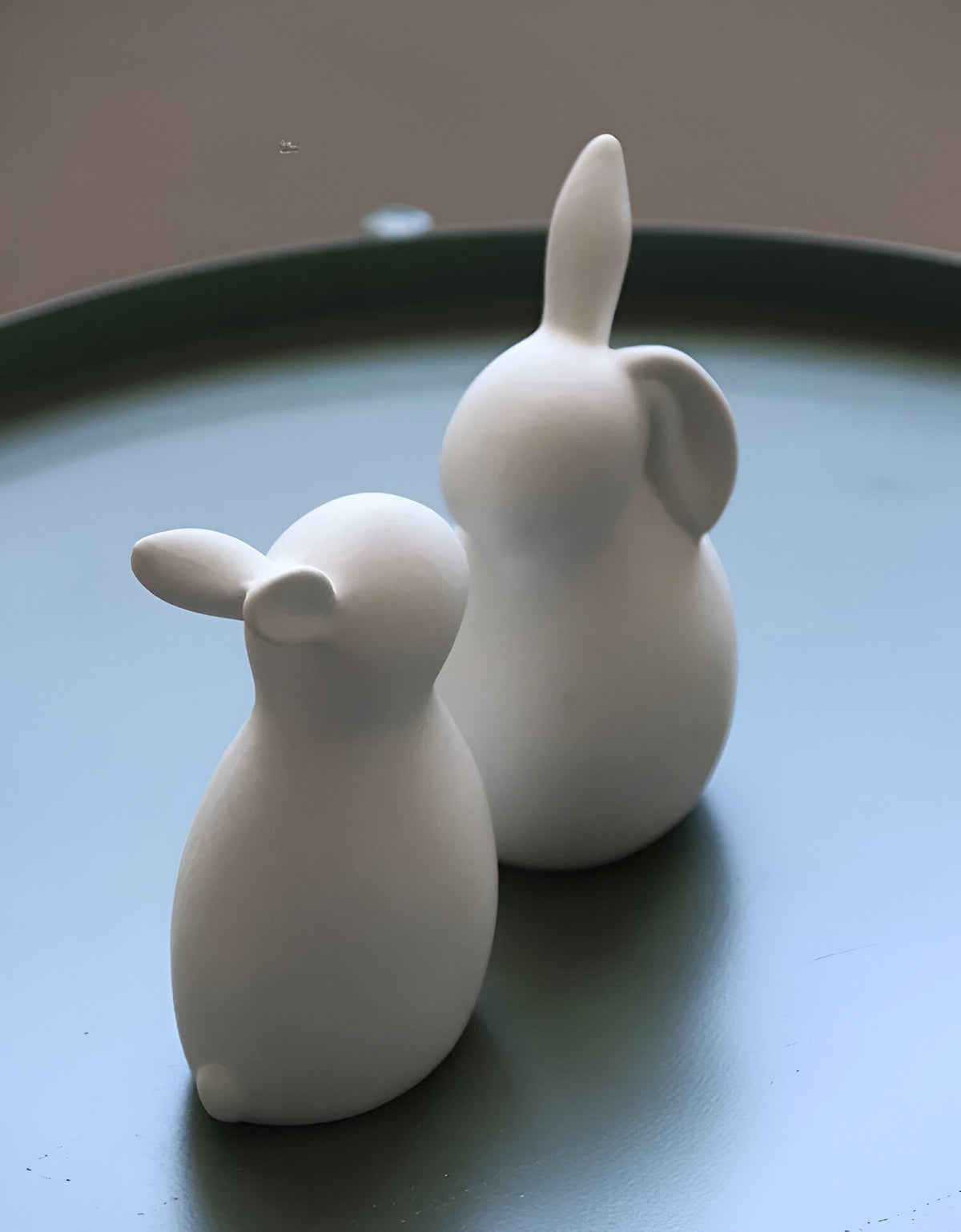 Mosrugs | ConeyBliss Minimalist Ceramic Bunny – Elegant White Easter Rabbit Figurine Decor