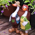 Mosrugs | Hand-Painted Duck Couple Garden Ornaments – Elegant Resin Duck Statues for Outdoor & Indoor Decor
