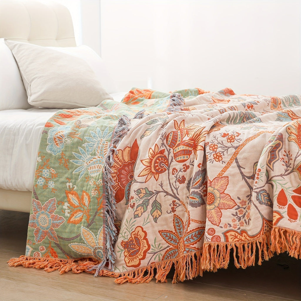 Mosrugs | ThreadHaven - Boho Tassel Throw