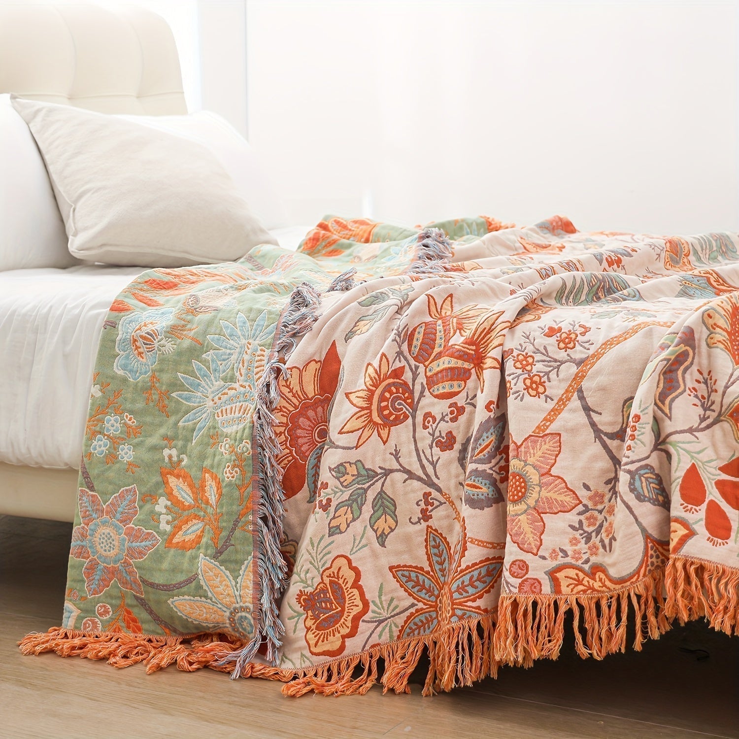 Mosrugs | ThreadHaven - Boho Tassel Throw