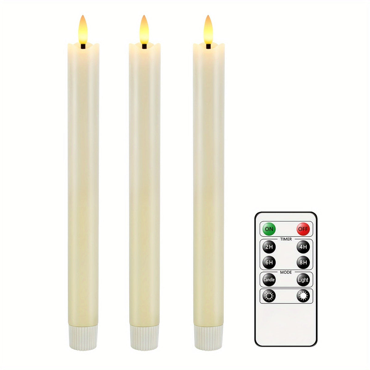 Mosrugs | CandleLuxe – 6 LED Taper Candles with Remote for Luxurious Event Lighting