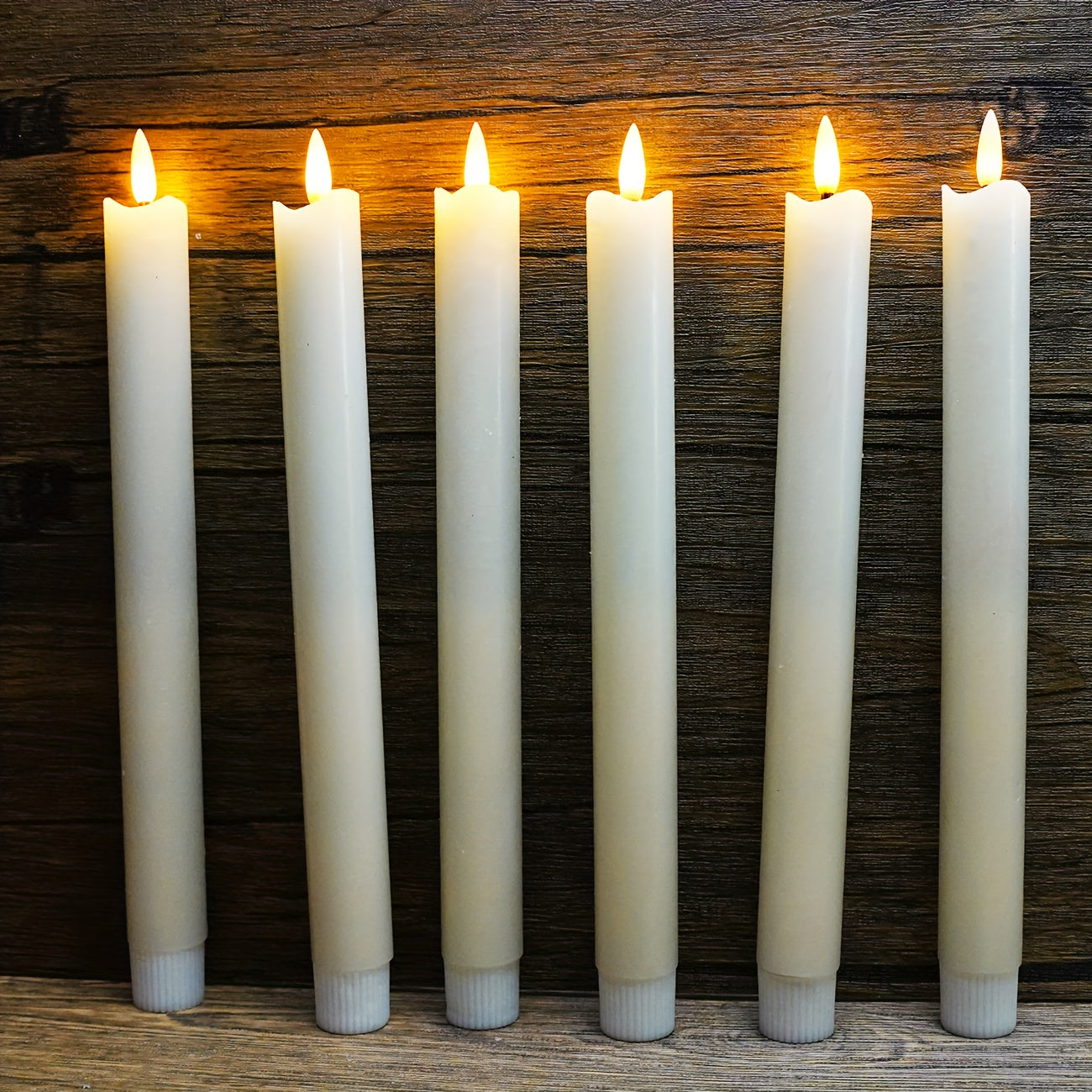 Mosrugs | CandleLuxe – 6 LED Taper Candles with Remote for Luxurious Event Lighting