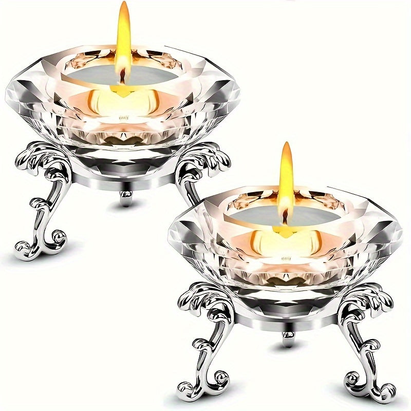 Mosrugs | RadiantCrystal - Transparent European Candle Holder Set