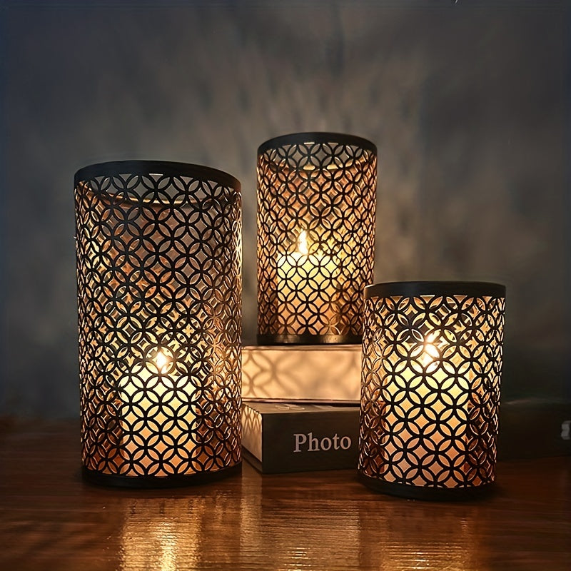 Mosrugs | StylishFlame - 3-Piece Iron Candle Holders