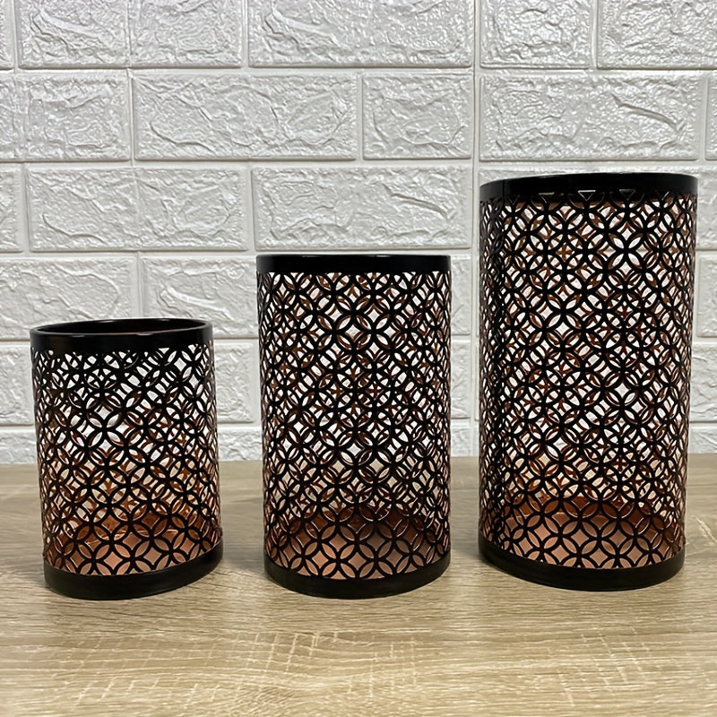 Mosrugs | StylishFlame - 3-Piece Iron Candle Holders