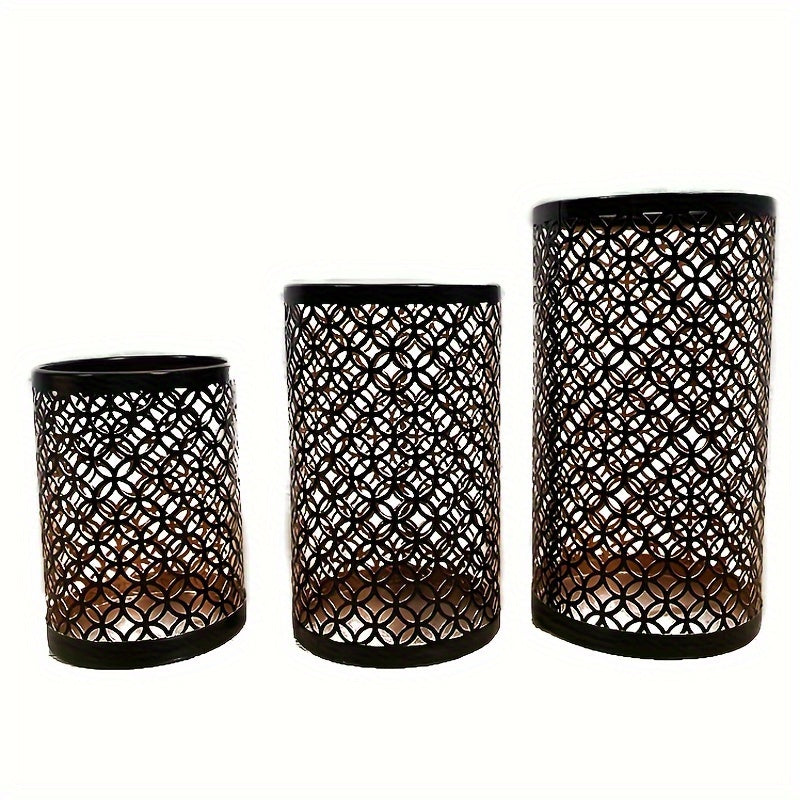 Mosrugs | StylishFlame - 3-Piece Iron Candle Holders