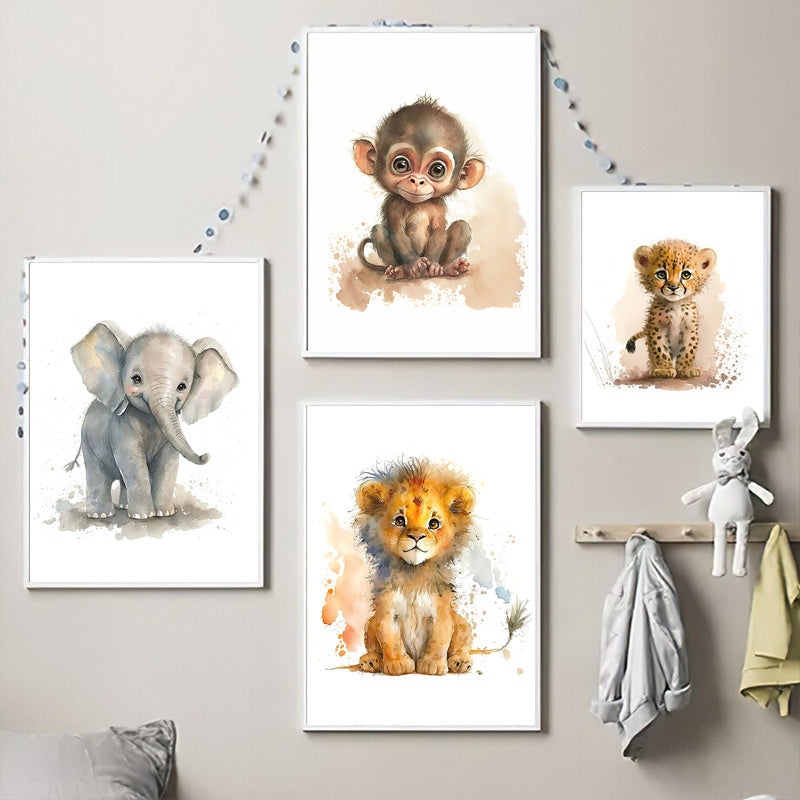 Mosrugs | WildWhimsy – Set of 8 Cute Animal Posters for Lively Spaces