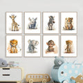 Mosrugs | WildWhimsy – Set of 8 Cute Animal Posters for Lively Spaces