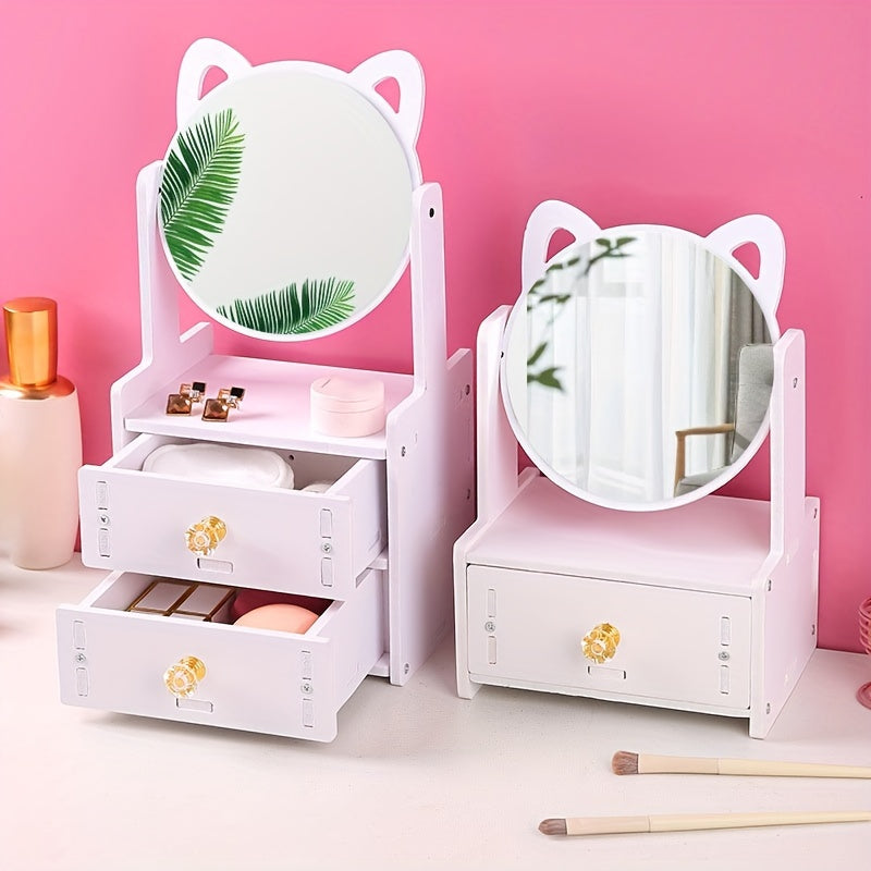 Mosrugs | MeowGlow - Cat Ear Makeup Mirror with Storage
