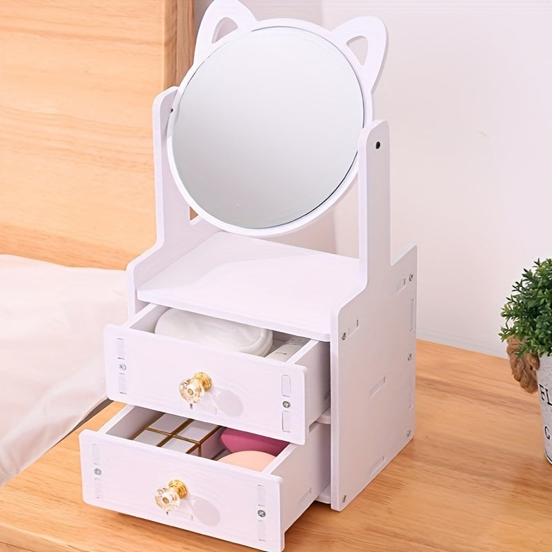 Mosrugs | MeowGlow - Cat Ear Makeup Mirror with Storage