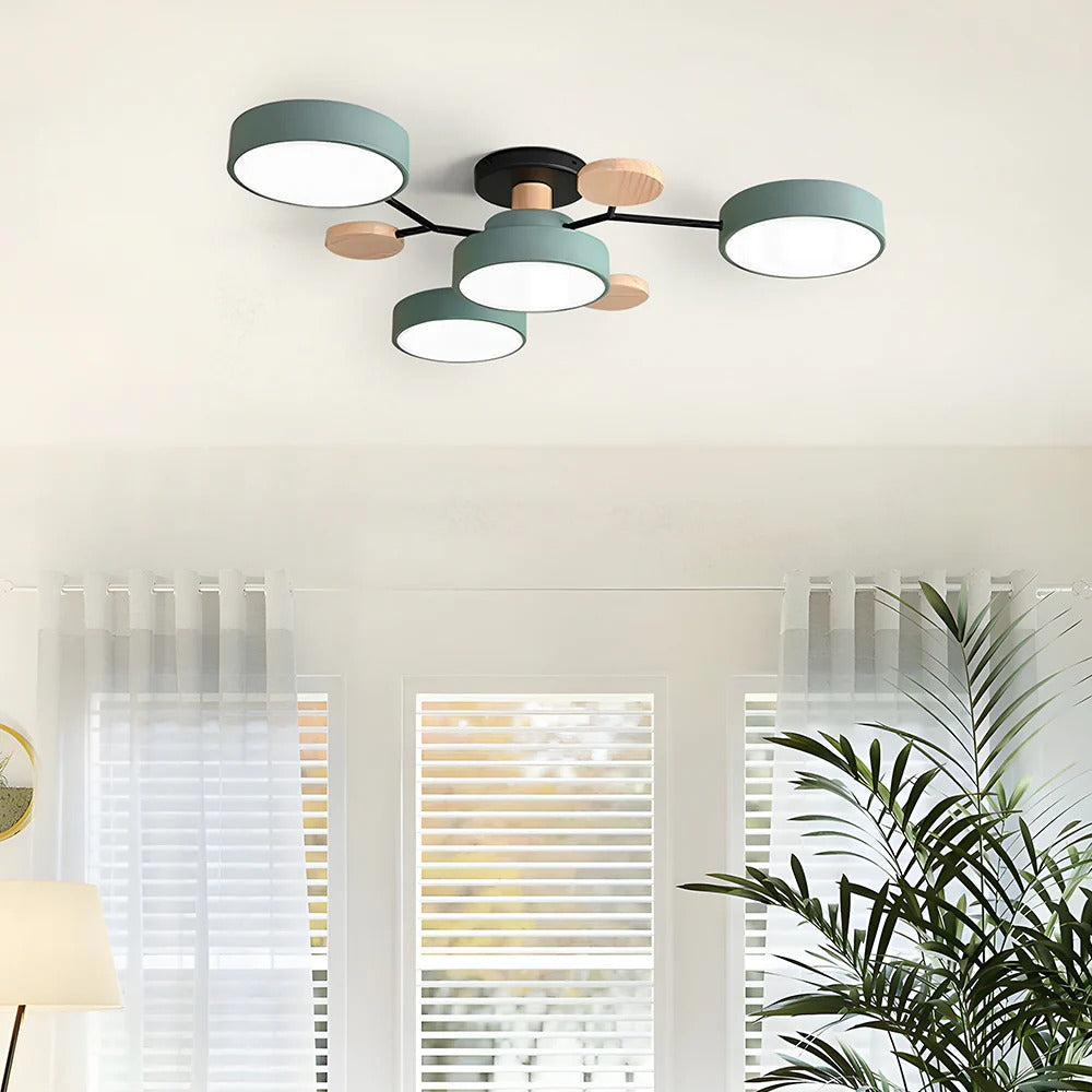 Mosrugs | Contemporary Round Iron LED Chandelier | Energy-Efficient. Stylish Lighting for Living Rooms. Dining Areas & Entryways