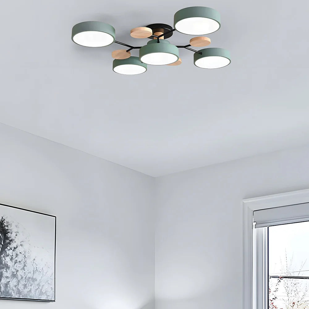 Mosrugs | Contemporary Round Iron LED Chandelier | Energy-Efficient. Stylish Lighting for Living Rooms. Dining Areas & Entryways