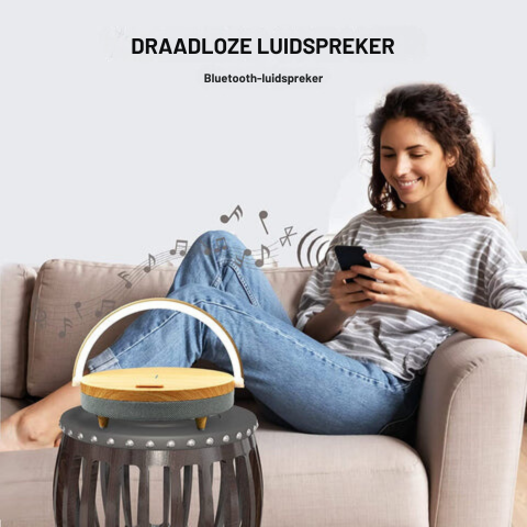 Mosrugs | 3-in-1 LED Lamp, Bluetooth Speaker & Wireless Charger | Smart Desk Light