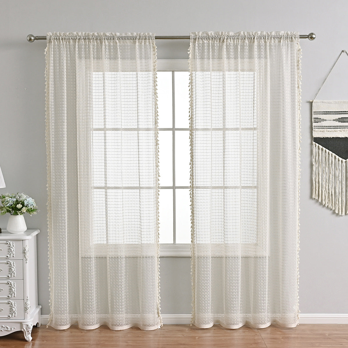 Mosrugs | LuxeDrape – Soft Beige Voile for Sophisticated Spaces