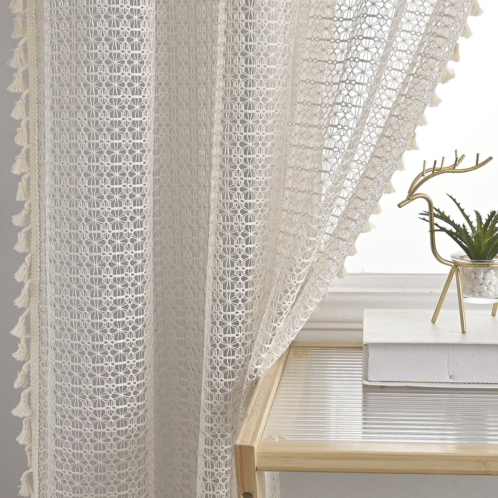 Mosrugs | LuxeDrape – Soft Beige Voile for Sophisticated Spaces