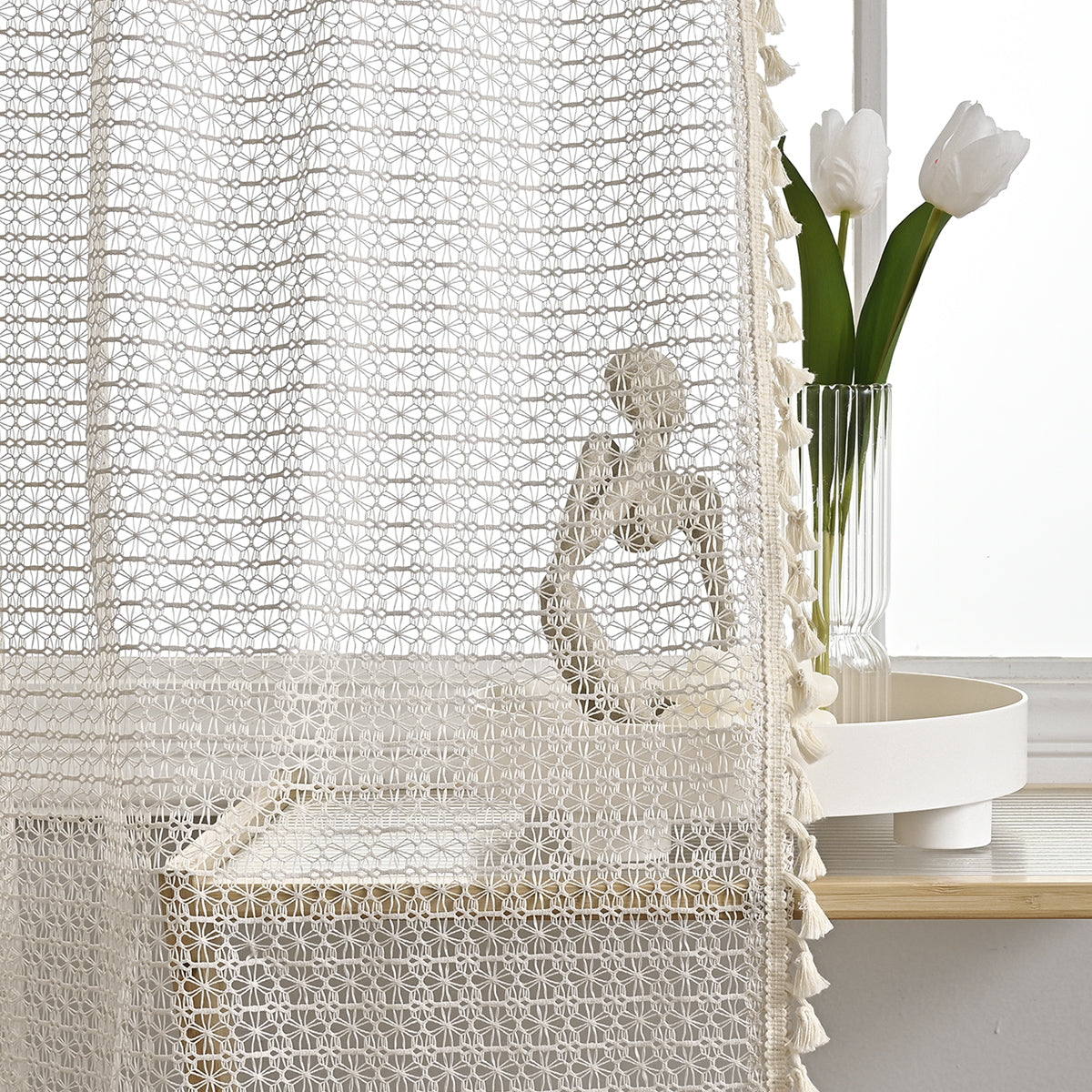 Mosrugs | LuxeDrape – Soft Beige Voile for Sophisticated Spaces