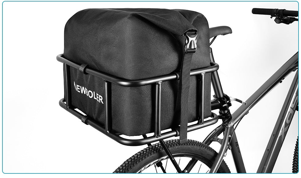 Mosrugs | Heavy-Duty Rear Bike Basket with Rack – Large Metal Bicycle Carrier for Groceries, Commutes & E-Bikes