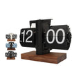 Mosrugs | Silvara – Vintage Flip Down Clock in Walnut Wood | Retro Mechanical Design