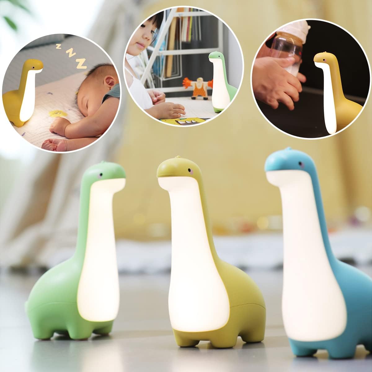 Mosrugs | DinoSnug – Soft Glow Dinosaur Night Light for Kids
