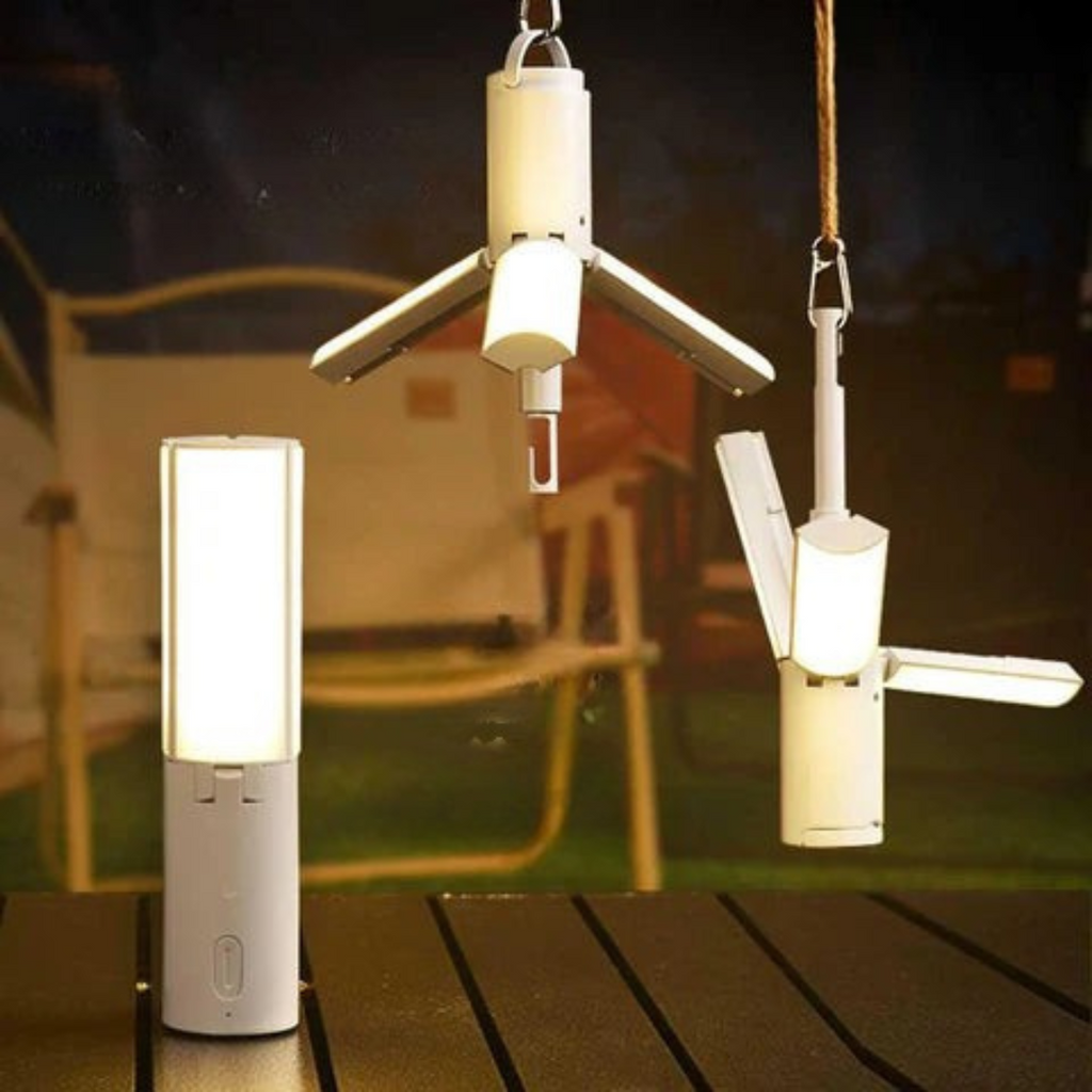 Mosrugs | All-in-One Camping Lamp | Rechargeable Outdoor Light with Adjustable Brightness & Long Battery Life