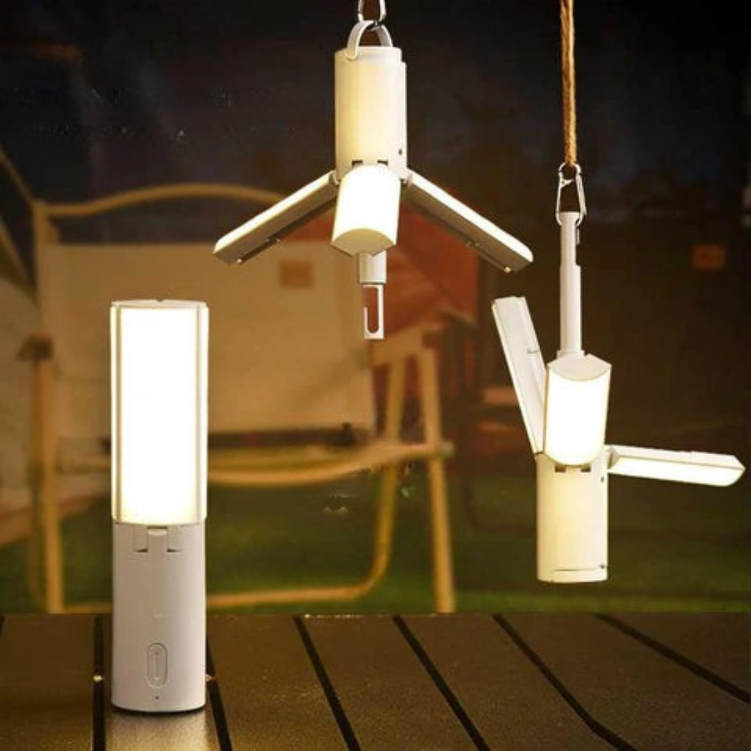 Mosrugs | All-in-One Camping Lamp | Rechargeable Outdoor Light with Adjustable Brightness & Long Battery Life