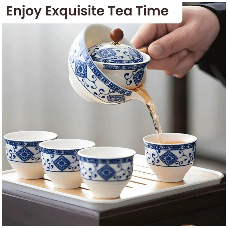 Mosrugs | Porcelain Gongfu Tea Set – Timeless Elegance, Perfect Tea Experience
