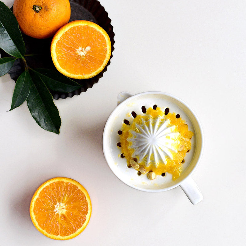 Mosrugs | Eze Ceramic Citrus Juicer – Manual Juice Extractor for Lemons, Oranges & Limes