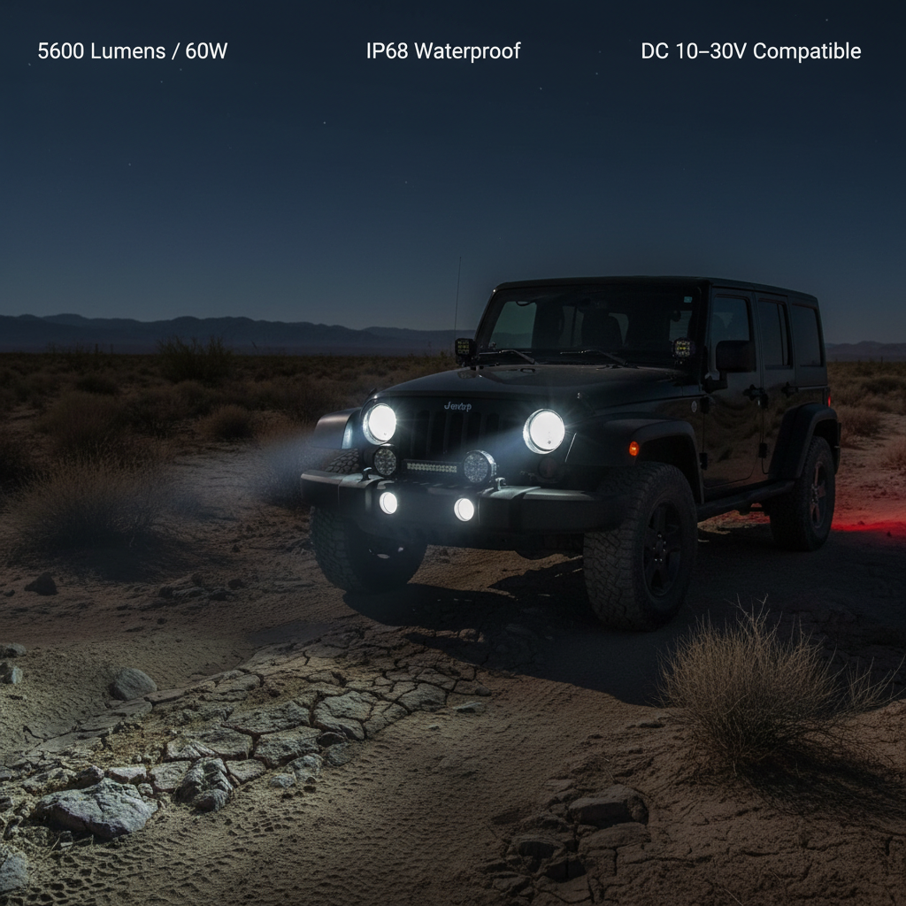 Mosrugs 7 Inch LED Driving Light for Car & 4x4