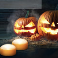 Mosrugs | Flameless Jack-O’-Lantern Lights – LED Battery Tea Candle Decor Set