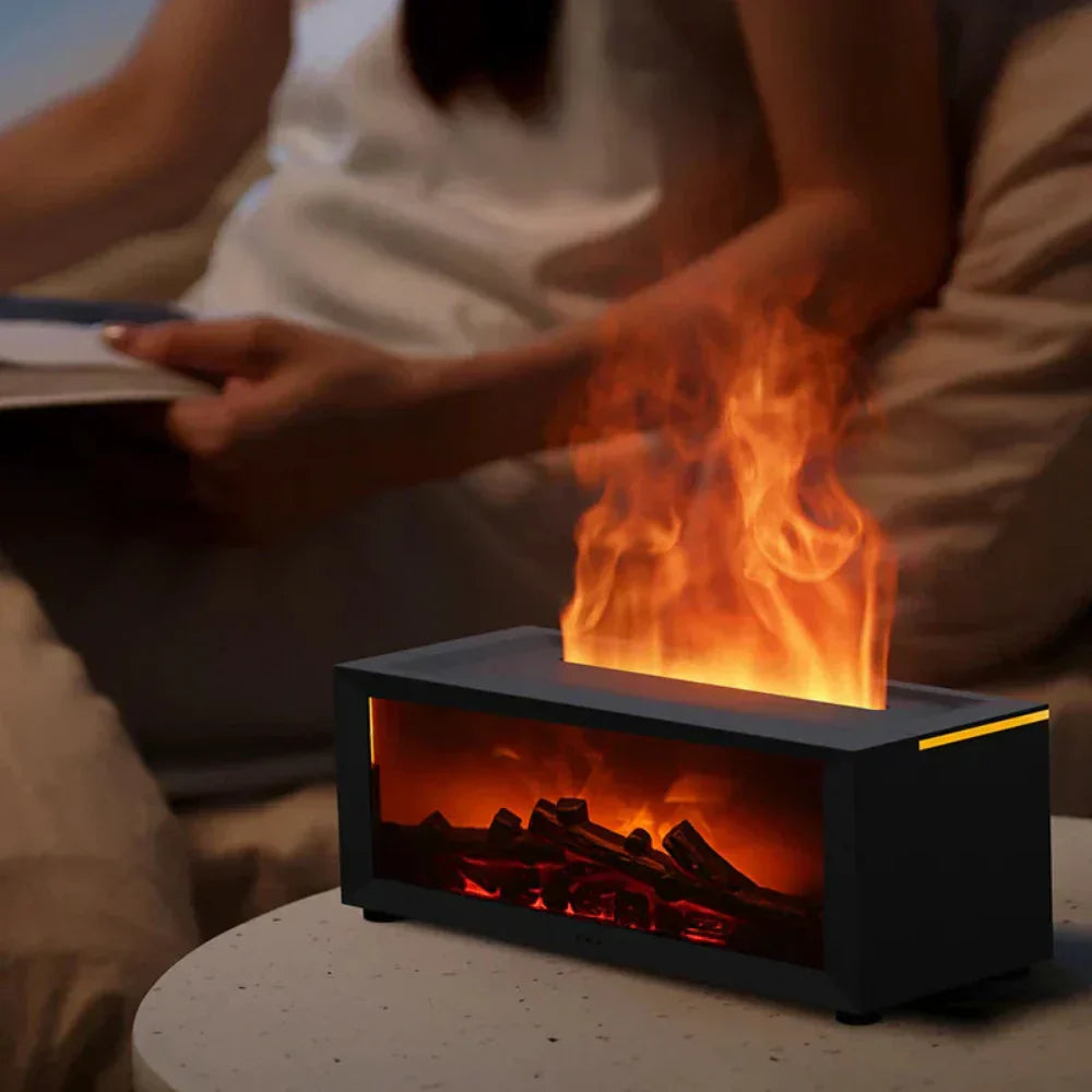 Mosrugs | Flamora – Fireplace Humidifier & LED Flame Mood Lamp with Aromatherapy Option