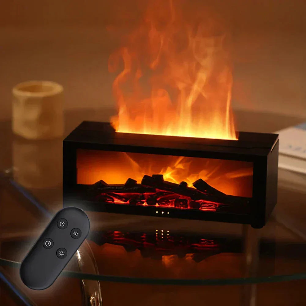 Mosrugs | Flamora – Fireplace Humidifier & LED Flame Mood Lamp with Aromatherapy Option