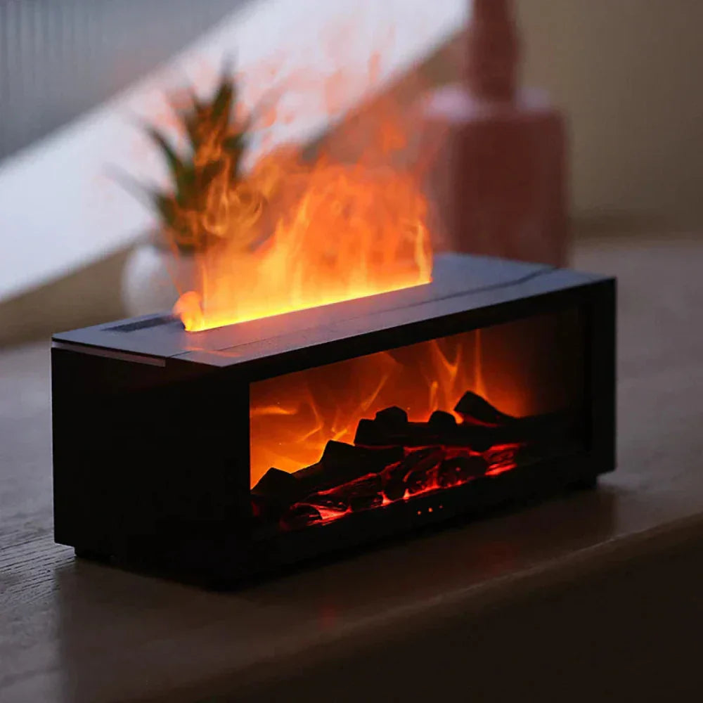 Mosrugs | Flamora – Fireplace Humidifier & LED Flame Mood Lamp with Aromatherapy Option