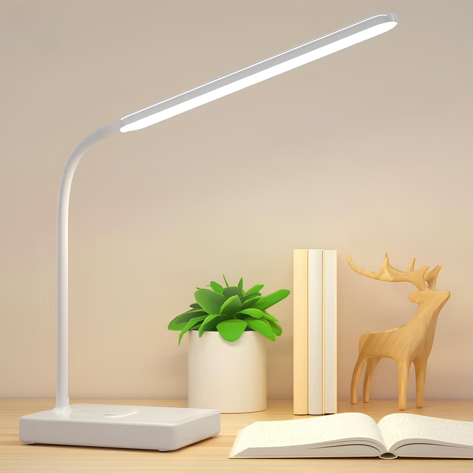 Mosrugs | LumoFlex Adjustable Desk Lamp – Rechargeable or Plug-In with Flexible Neck & Dimmable Light