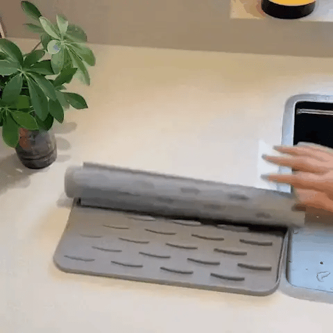 Mosrugs | Heat-Proof Silicone Drying Mat | Fast Drying, Slip-Free & Space-Saving for Kitchen Organization