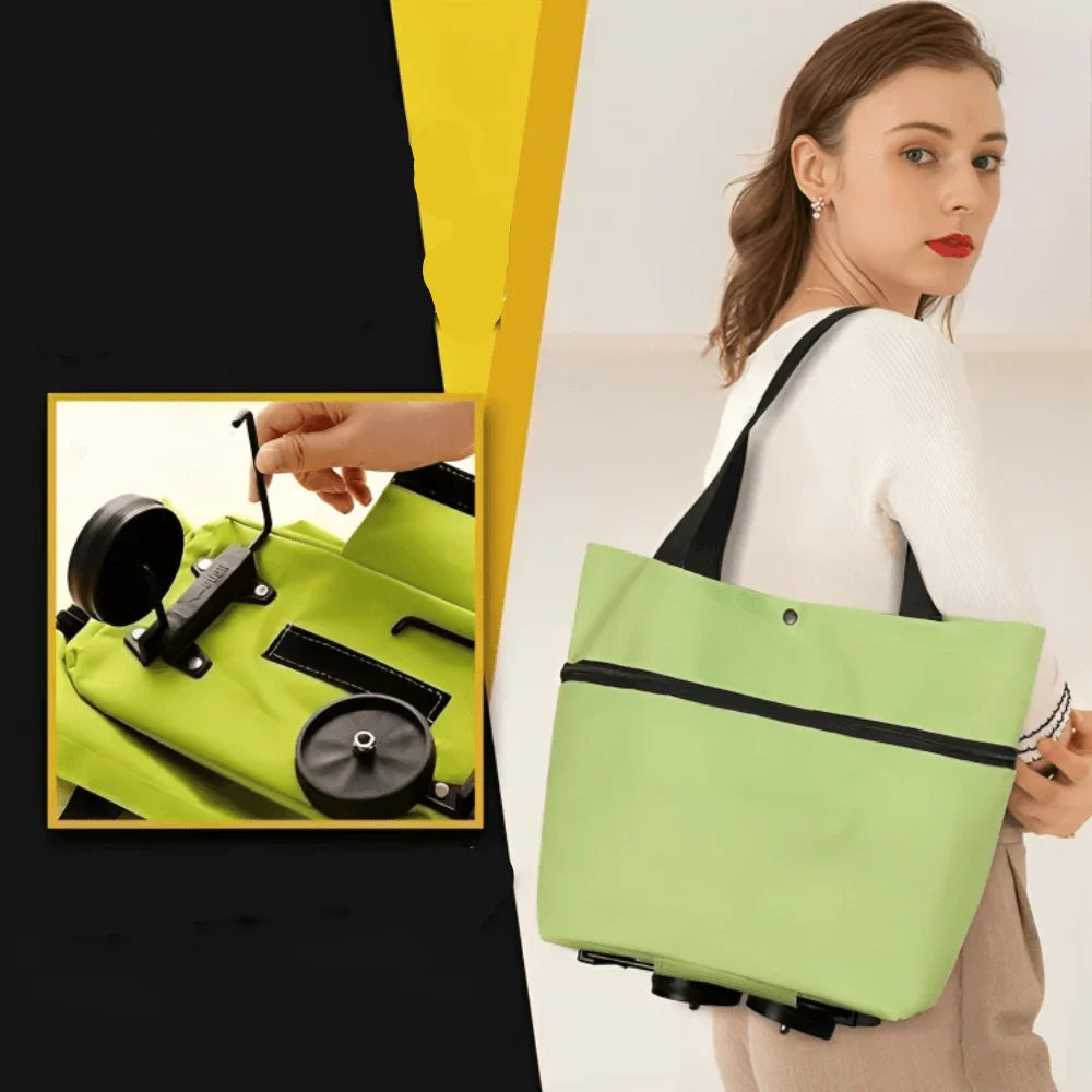 Mosrugs | Foldable Shopping Trolley Bag with Wheels – Eco-Friendly, Compact & Lightweight