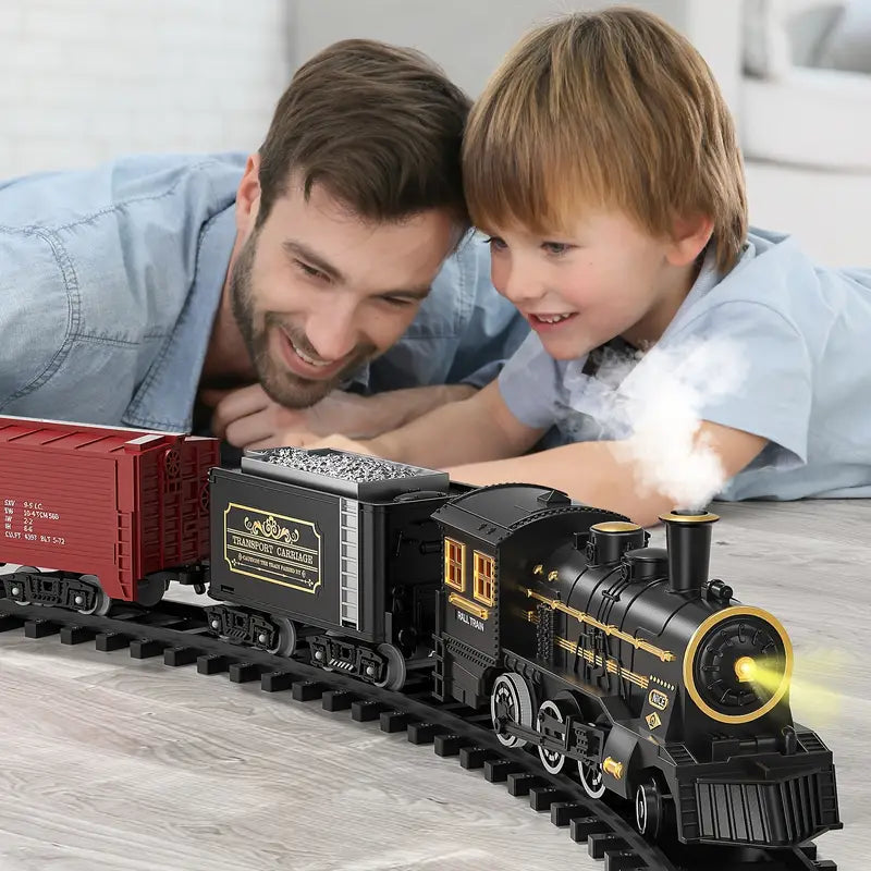 Mosrugs | PlayTrain – Classic Steam Train Set for Kids | Imaginative Railway Play