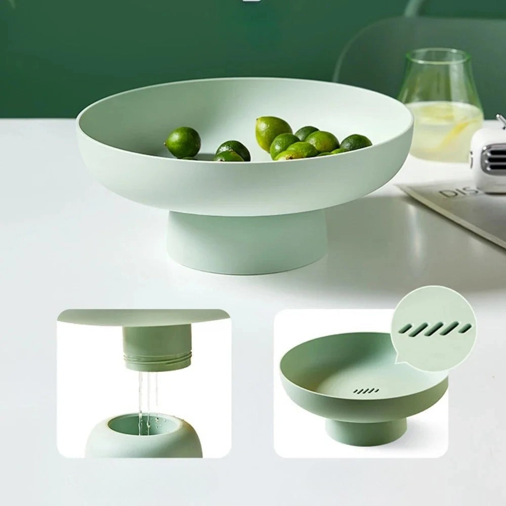 Mosrugs | Fruitful Elegance – Retro Fruit Bowl with Vintage Leaf Design & Ceramic Finish