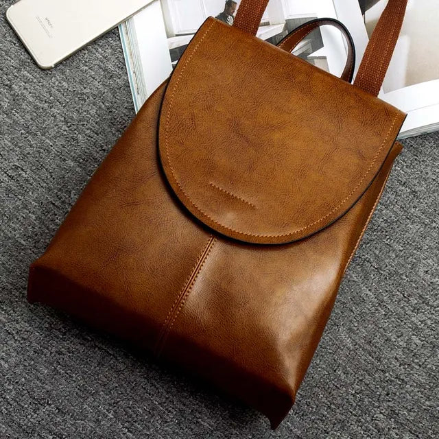 Mosrugs | LuxeCarry Leather Backpack – Stylish Design with Versatile Storage for Women