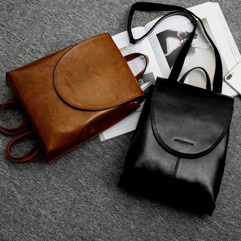 Mosrugs | LuxeCarry Leather Backpack – Stylish Design with Versatile Storage for Women