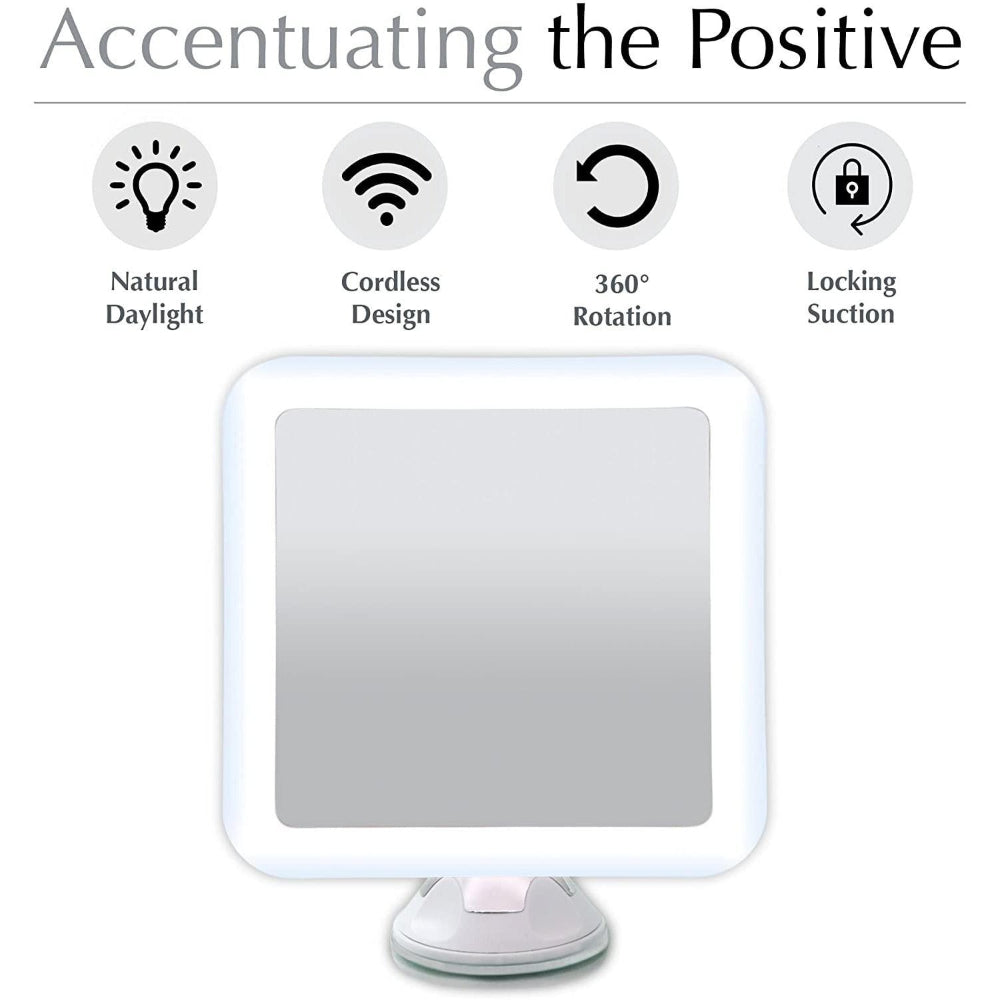 Mosrugs | GlowView 10X Lighted Magnifying Mirror with LED & Suction Mount – Portable Makeup Mirror