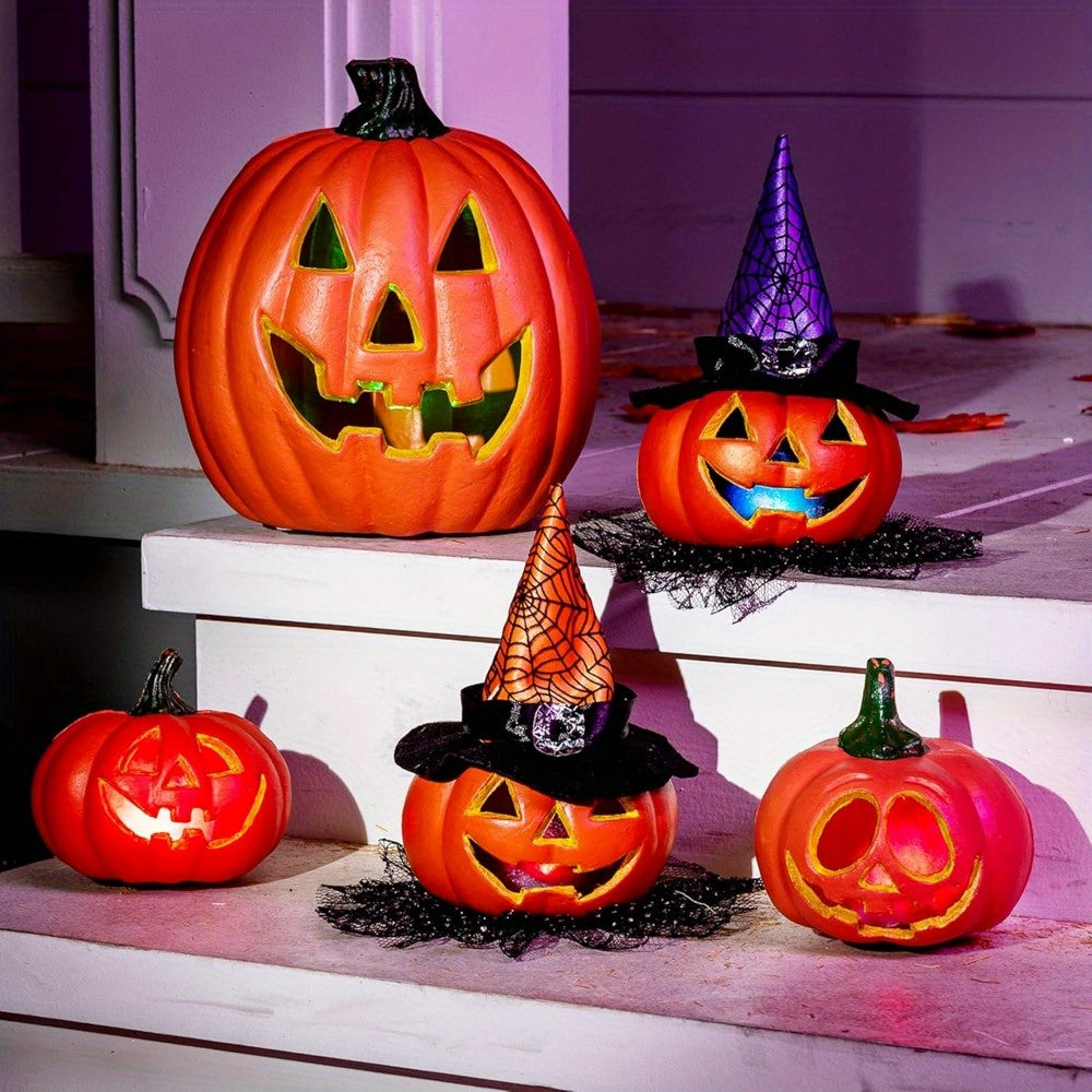 Mosrugs | Spooky Jack O’Lantern Set – Light-Up Battery Halloween Pumpkin Decor