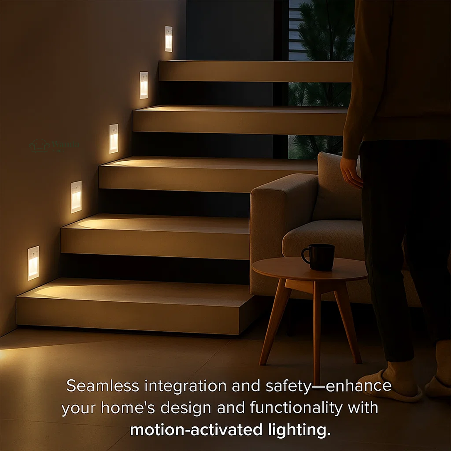Mosrugs | LED Recessed Wall Sconces | Motion Sensor. Energy-Efficient & Ideal for Hallways. Living Rooms. and Bedrooms